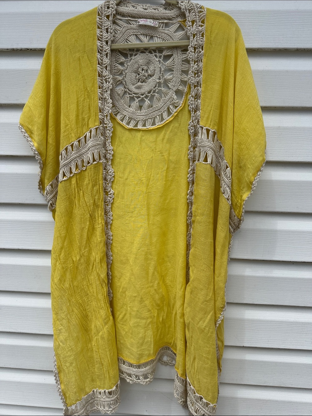 Yellow Free People swim cover up
